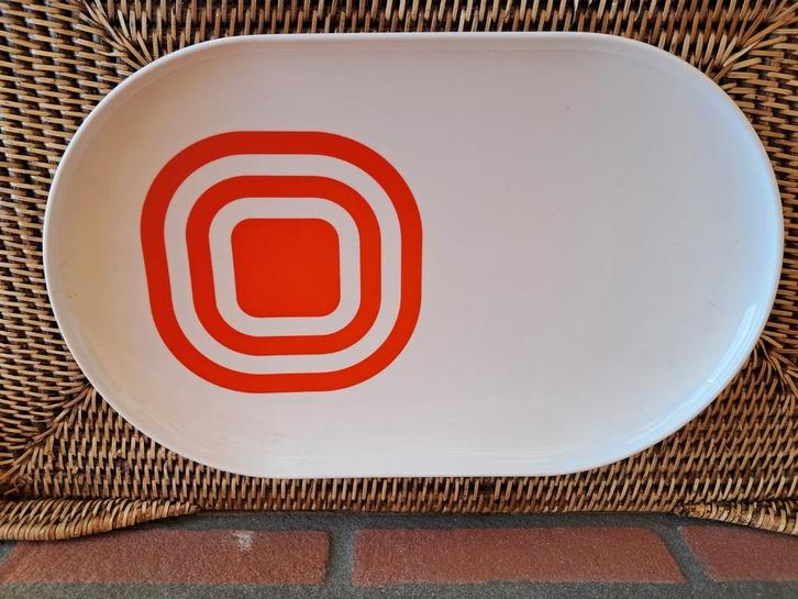 Prachtige vintage schaal of dienblad. Merk Melamina Style., Antiek en Kunst, Antiek | Schalen, Ophalen of Verzenden