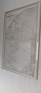 Oude Kaart Noord-Holland IJsselmeer, inclusief lijst, Antiek en Kunst, Kunst | Litho's en Zeefdrukken, Ophalen