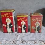 3 Nostalgische Droste cacao blikjes, Verzamelen, Blikken, Ophalen of Verzenden, Gebruikt, Overige, Droste