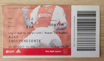 Entree kaartje Ajax- Independiente 2011 Arena  beschikbaar voor biedingen