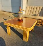 Vintage, houten salontafel uit Indonesië, jaren 50/60, Ophalen, 100 tot 150 cm, 50 tot 100 cm, Zo goed als nieuw