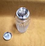 Kristallen cocktailshaker met verzilverd montuur en deksel, Ophalen of Verzenden