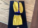 Vintage Barbie kleding,plastic jack met rokje geel,jaren 80, Ophalen of Verzenden, Gebruikt, Kleertjes