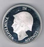zilveren penning 1 gulden 1940 Wilhelmina in Londen, Postzegels en Munten, Penningen en Medailles, Nederland, Ophalen of Verzenden