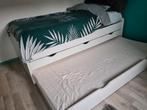 1 persoonsbed met uitschuifbaar matras, Huis en Inrichting, Ophalen, 90 cm, Eenpersoons, Wit