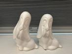 Twee vintage Keramische Hondenbeeldjes droopy, Ophalen of Verzenden