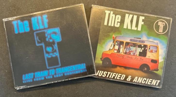 KLF - Last train Transcentral & Justified ancient (2maxi CDs, Cd's en Dvd's, Cd's | Pop, Zo goed als nieuw, 1980 tot 2000, Ophalen of Verzenden