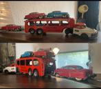 Jaren 50 tinnen Ford Auto Transporter met 4 Cadillacs, Antiek en Kunst, Antiek | Speelgoed, Ophalen of Verzenden