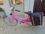 Meisjesfiets rose incl fietstassen, Ophalen, Gebruikt, 24 inch