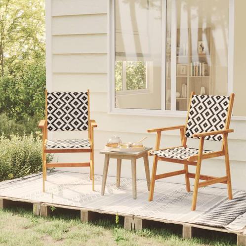 Tuinstoelen 2 st massief acaciahout, Tuin en Terras, Tuinmeubel-accessoires, Nieuw, Ophalen of Verzenden