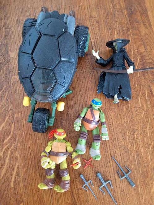 Lotje Teenage mutant ninja turtles figuren en voertuig., Kinderen en Baby's, Speelgoed | Actiefiguren, Ophalen of Verzenden
