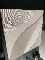 Wandbord Houtsnijwerk Spierwit Japandi 90x90, Ophalen, Nieuw