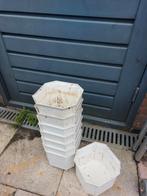 Te koop 20 wit kunststof plantenbakken, Tuin en Terras, Ophalen of Verzenden, Zo goed als nieuw