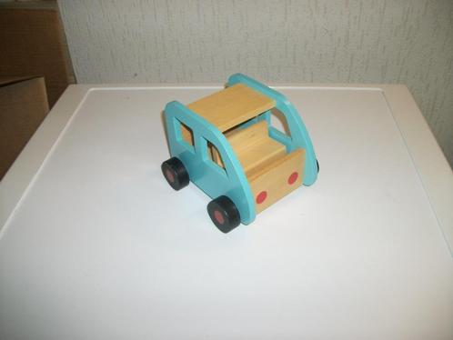 Auto blauw, Kinderen en Baby's, Speelgoed | Houten speelgoed, Gebruikt, Overige typen, Ophalen of Verzenden