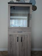 Vitrinekast met lades en deuren., Ophalen, Glas, 50 tot 100 cm, Zo goed als nieuw