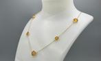 Gouden Vintage ketting met citrien 2025/473.