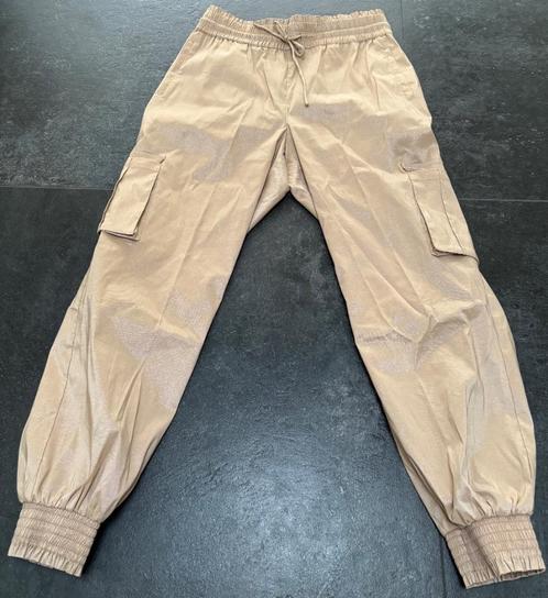 Nümph NIEUW metallic cargo broek maat 40 beige, Kleding | Dames, Broeken en Pantalons, Nieuw, Maat 38/40 (M), Beige, Lang, Verzenden