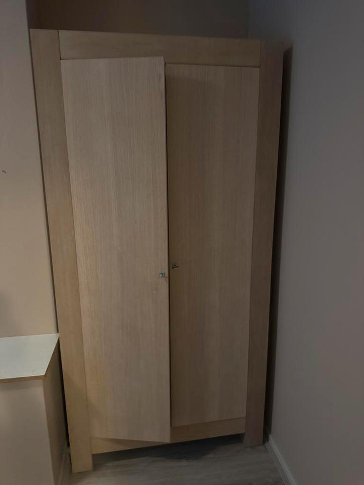 Massief eiken kledingkast, Huis en Inrichting, Kasten | Kledingkasten, Gebruikt, 150 tot 200 cm, 100 tot 150 cm, 50 tot 75 cm