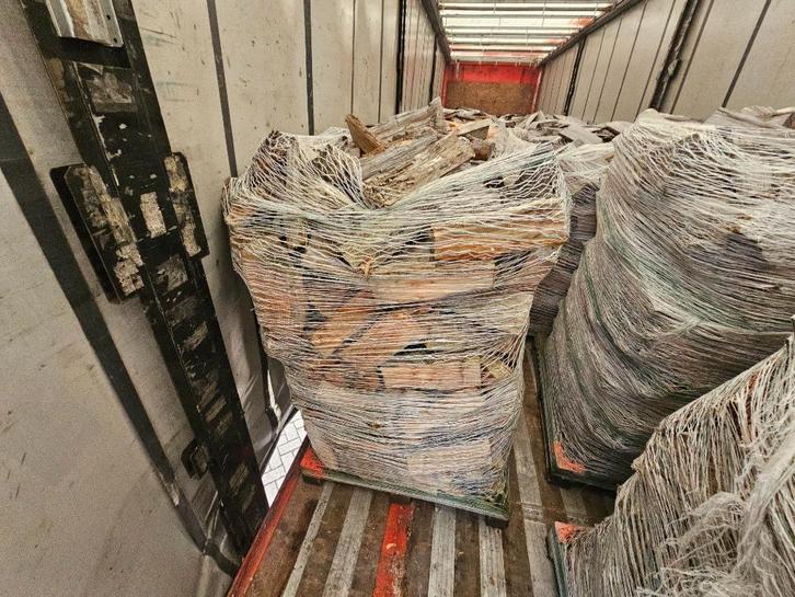 Gedroogd brandhout 1,5 kuub douglas/greenen/eiken en gemengt, Tuin en Terras, Haardhout, Blokken, Eikenhout, 6 m³ of meer, Ophalen of Verzenden