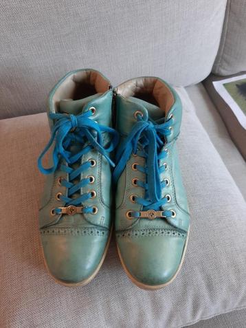 Gino-B turkooise leren sneakers 38 beschikbaar voor biedingen