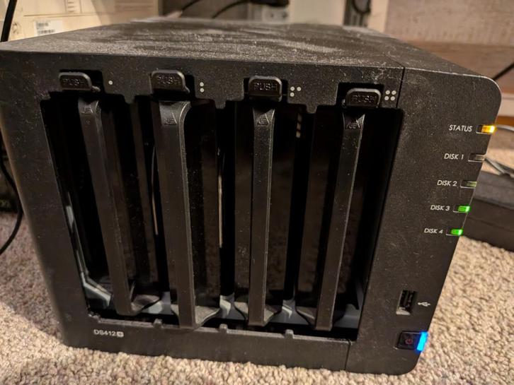 Synology DiskStation DS412+  NAS, Computers en Software, NAS, Gebruikt, Ophalen