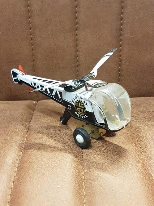 Highway patrol, blikken speelgoed helikopter uit Japan., Verzamelen, Speelgoed, Gebruikt, Ophalen of Verzenden