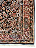 Vintage Perzisch wol Kashmar vloerkleed dark blue 171x240cm, Persian Perzisch vintage oosters hype, 150 tot 200 cm, Ophalen of Verzenden