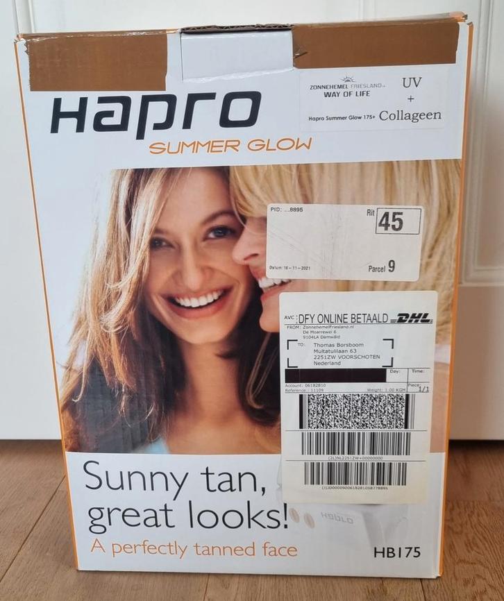 Hapro Summer Glow HB 175 - Nieuw in doos!, Witgoed en Apparatuur, Zonnebanken en Gezichtsbruiners, Nieuw, Gezichtsbruiner, Minder dan 10 lampen