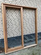 Houten schuifpuien set - Eventueel los te koop, Gebruikt, 120 cm of meer, Ophalen of Verzenden, Buitendeur