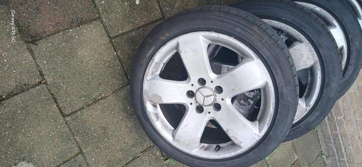 Mercedes velgen 5X112  + 225/45/17inch goede Banden, Hobby en Vrije tijd, Overige Hobby en Vrije tijd, Gebruikt, Ophalen of Verzenden