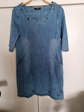 Denim spijkerjurk met studs, van Tencel, lichtblauw, mt XL  beschikbaar voor biedingen