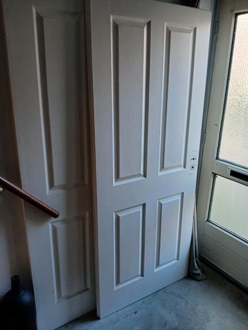2 Witte Binnendeuren 200,5x83cm - Zonder Beslag beschikbaar voor biedingen