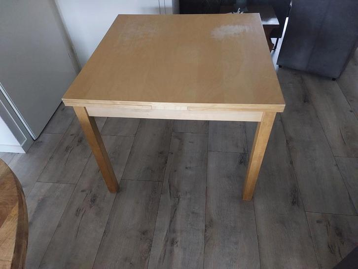 Uitschuifbare tafel, Huis en Inrichting, Tafels | Eettafels, Gebruikt, 50 tot 100 cm, Rechthoekig, Ophalen