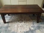 Een mooie doorleefde eikenhouten salontafel met laatje, Huis en Inrichting, Tafels | Salontafels, Ophalen, Gebruikt, 100 tot 150 cm
