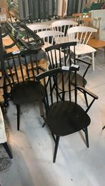 Houten stoel met leuning zwart 57x44x82, Ophalen, Zwart, Nieuw, Nb