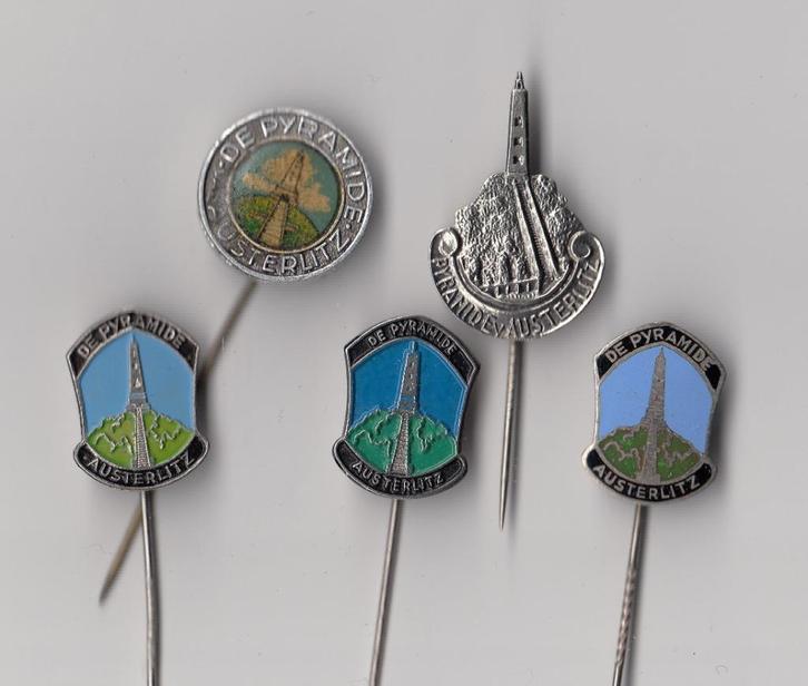 Pyramide van Austerlitz speldjes, Verzamelen, Speldjes, Pins en Buttons, Gebruikt, Speldje of Pin, Overige onderwerpen, Ophalen of Verzenden