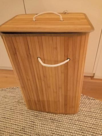 60hgx40bx30d Wasmand bamboe met stoffen binnenzak sfeermaker beschikbaar voor biedingen