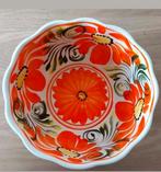 SCHAAL IN BLOEMVORM MET ORANJE BLOEMEN EN BLADEREN, Verzenden