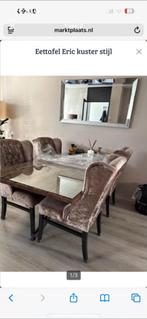 Eettafel Eric kuster style, Huis en Inrichting, Tafels | Eettafels, Ophalen, Gebruikt, 50 tot 100 cm, Glas