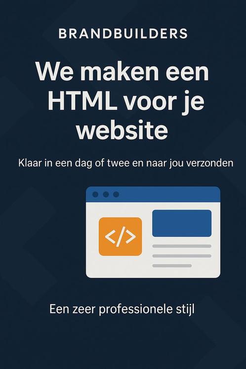 Html laten maken voor u bedrijf?, Computers en Software, Antivirus- en Beveiligingssoftware, Nieuw, Ophalen