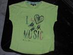 128 TOMMY HILFIGER - I love music shirt, Ophalen of Verzenden, Zo goed als nieuw, Meisje, Shirt of Longsleeve