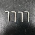 4x Lundia metalen schappendragers, plankendragers, legbordha, Gebruikt