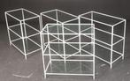 vintage displaystelling | winkeltafels | sidetable | Deens, Met plank(en), Gebruikt, Glas, Minder dan 100 cm