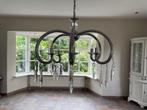 Moderne kroonluchter met kristal-look hangers, Ophalen, Gebruikt, Glas, Modern met klassieke elementen