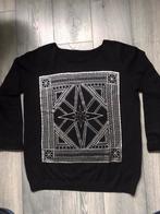 Z.g.a.n zwarte H&M Trui/Sweater met "Zilver"-print maat XL, Kleding | Dames, Truien en Vesten, Ophalen, H&M, Zwart, Maat 46/48 (XL) of groter