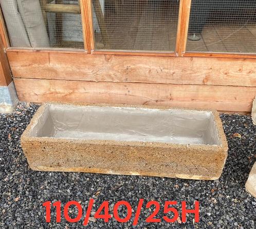 trog 110 cm lang tevens wasbakken te koop, Tuin en Terras, Bloembakken en Plantenbakken, Nieuw, Beton, Minder dan 60 cm, Rond