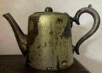 Antiek theekannetje, theepot, pot tin, Sheffield; 12 cm hoo, Antiek en Kunst, Antiek | Tin, Ophalen of Verzenden
