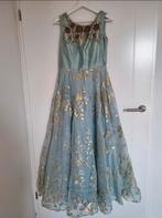 Indiase galajurk / avondjurk / sari / 164 cm | M (38/40), Maat 38/40 (M), Blauw, Nieuw, Ophalen of Verzenden