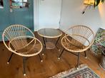 Vintage Rotan Rohé Noordwolde stoelen tafel set, jaren 50/60, Antiek en Kunst, Ophalen