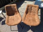 Cognac stoelen, Huis en Inrichting, Stoelen, Ophalen, Gebruikt, Overige kleuren, Twee